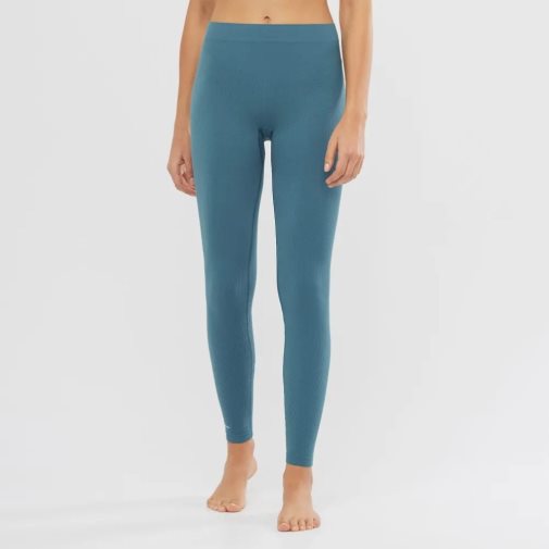 Mallas Para Correr Salomon Essential Seamless Mujer Azules | MX NPEB543